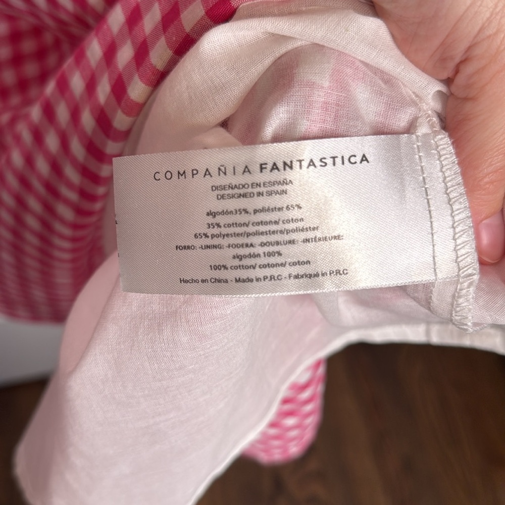 NWT Compañia Fantastica Gingham Midi‎ Dress - L - Picture 7 of 7